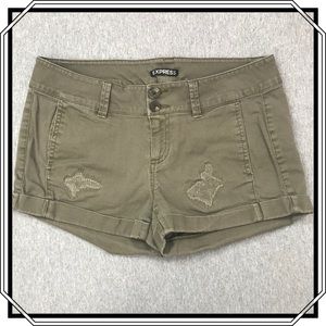 Express Green Shorts Size 2
